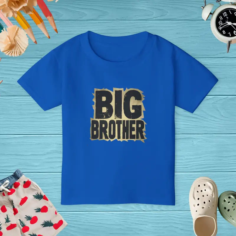 Big Brother Heavy Cotton Toddler Tee: Style Meets Comfort - Royal / 2t Kids Clothes