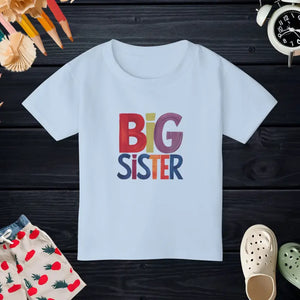 Cotton Jersey Tee - Big Sister Toddler Heavy - Dipaliz - Light Blue / 2t - T-shirts