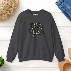 Big Yikes Crewneck Sweatshirt - Cozy Comfort Loungewear - Dipaliz - Dark Heather / s - Sweatshirts