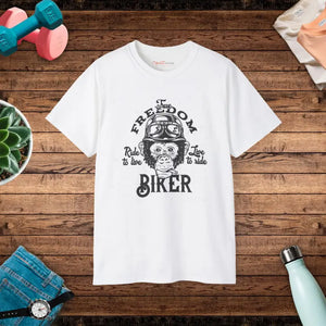 Biker Monkey Ultra Cotton Tee - Bold Graphic Rider Shirt - Dipaliz - White / s - Rash Guards & Swim Shirts