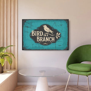 Vintage Bird Metal Art Sign – Matte Aluminum - Dipaliz - Novelty Signs