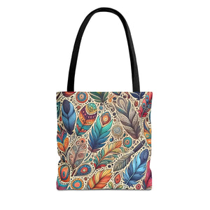 Stylish Tote Bags - Bird Feather Cotton Webbing - Dipaliz