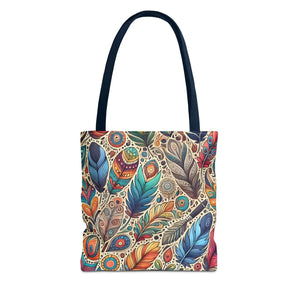 Stylish Tote Bags - Bird Feather Cotton Webbing - Dipaliz