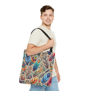 Stylish Tote Bags - Bird Feather Cotton Webbing - Dipaliz