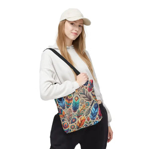Bags - Stylish Tote with Cotton Webbing Straps - Dipaliz