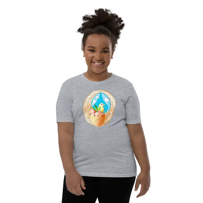 Bird in a Nest Youth Sleeve Tee - Fun & Original! - Kids Clothes