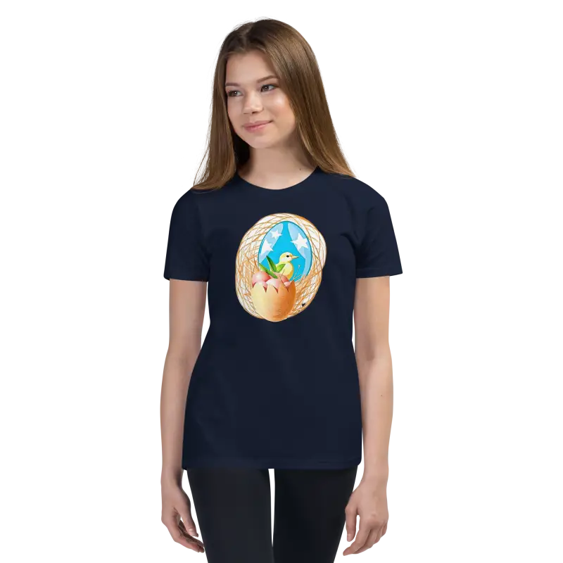 Bird in a Nest Youth Sleeve Tee - Fun & Original! - Kids Clothes