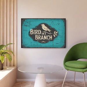 Home Decor - Vintage Bird Metal Art Sign - Timeless - Dipaliz 36″ x 24″ (horizontal) / 0.12’’