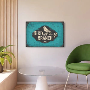 Home Decor - Vintage Bird Metal Art Sign - Timeless - Dipaliz