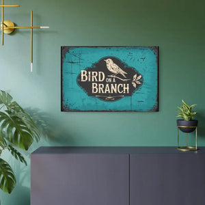 Home Decor - Vintage Bird Metal Art Sign - Timeless - Dipaliz 30″ x 20″ (horizontal) / 0.12’’