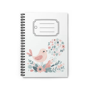 Pastel Flowers Spiral Notebook - Ruled Line 6x8 - Dipaliz - Journals