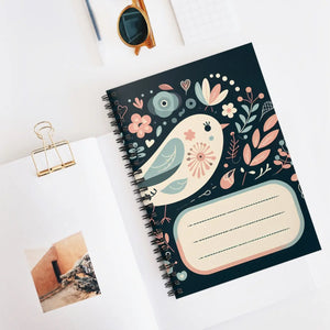 Chic Spiral Notebook Pastel Flowers Ruled Line - Dipaliz - Journals