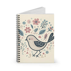 Chic Pastel Flowers Journal - Ruled Line Pages - Dipaliz - Journals