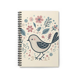 Chic Pastel Flowers Journal - Ruled Line Pages - Dipaliz - Journals