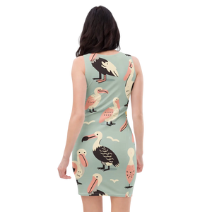 Bird Pattern Bodycon Dress – Trendy Outfits - Dipaliz - Dresses - Xs