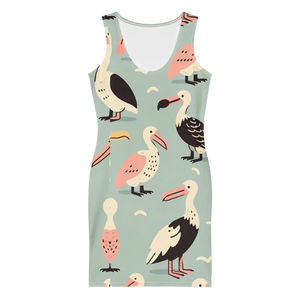 Bird Pattern Bodycon Dress – Trendy Outfits - Dipaliz - Dresses - Xs