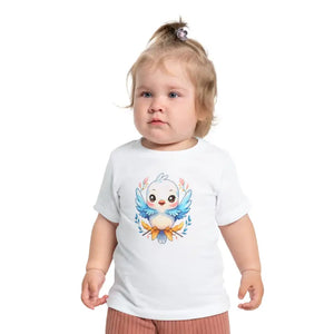 Birdie Short Sleeve Tee Luxury Baby Top Comfort Style Dipaliz - White / 3-6m - & Toddler Tops