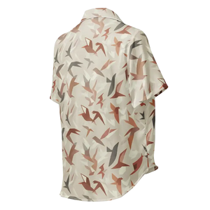 Short Sleeve Pajama Top Satin Birds Print Comfort - Dipaliz - Clothing Tops