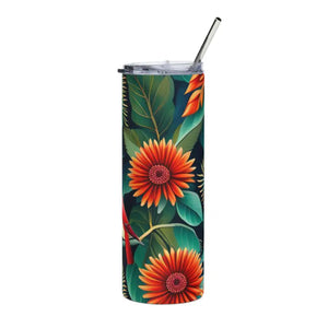 Skinny Tumbler 20oz Tapered Shape Color Matching Straw - Dipaliz - White / Tumblers