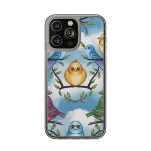 Stylish Clear Case Birds on Branches Slim Form - Dipaliz - Mobile Phone Cases