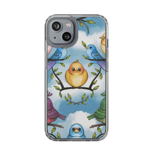 Stylish Clear Case Birds on Branches Slim Form - Dipaliz - Mobile Phone Cases