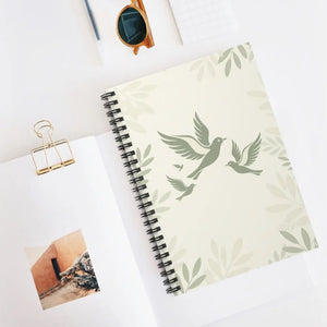Birds & Branches Spiral Notebook - Botanical Dove Journal (ruled) - Journals