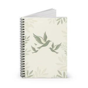 Birds & Branches Spiral Notebook - Botanical Dove Journal (ruled) - Journals