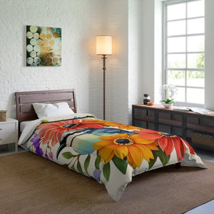 Floral Comforter – Soft Polyester Bedding - Dipaliz - Quilts & Comforters