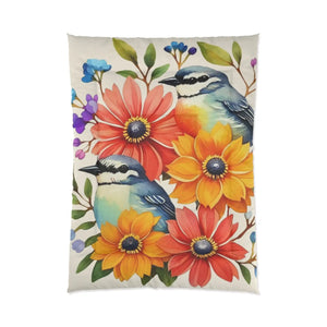 Floral Comforter – Soft Polyester Bedding - Dipaliz - Quilts & Comforters
