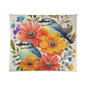Floral Comforter – Soft Polyester Bedding - Dipaliz - Quilts & Comforters