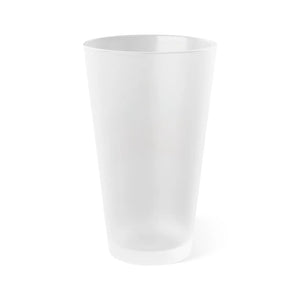Frosted Beer Glasses Poppy Flowers 16oz Size - Dipaliz