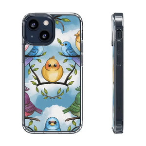 Stylish Clear Case with Birds - Slim Form Supports Wireless Charging - Iphone 13 Mini / Without Gift Packaging - Mobile