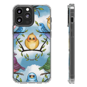 Stylish Clear Case with Birds - Slim Form Supports Wireless Charging - Iphone 13 Pro Max / Without Gift Packaging