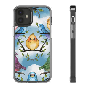 Stylish Clear Case with Birds - Slim Form Supports Wireless Charging - Iphone 12 Mini / Without Gift Packaging - Mobile