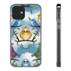 Stylish Clear Case with Birds - Slim Form Supports Wireless Charging - Iphone 12 / Without Gift Packaging - Mobile