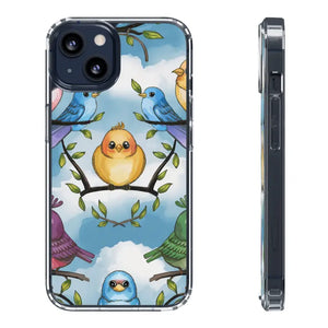 Stylish Clear Case with Birds - Slim Form Supports Wireless Charging - Iphone 13 / Without Gift Packaging - Mobile