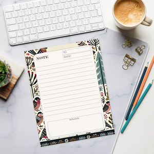 Notepads - Birds Daily Planner Notepad - Stylish Organizer - Dipaliz