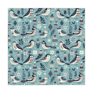 Teal Tablecloth with Intricate Bird Motifs for Elegant Table Setting - Dipaliz - one Size / White - Tablecloths