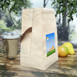 Canvas Lunch Bag Birds Scenic View Women Fashion - Dipaliz - 8’’ x 12.5’’ 5.5’’ / Natural - Bags