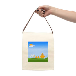 Canvas Lunch Bag Birds Scenic View Women Fashion - Dipaliz - 8’’ x 12.5’’ 5.5’’ / Natural - Bags
