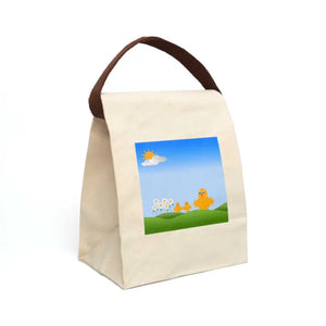 Canvas Lunch Bag Birds Scenic View Women Fashion - Dipaliz - 8’’ x 12.5’’ 5.5’’ / Natural - Bags