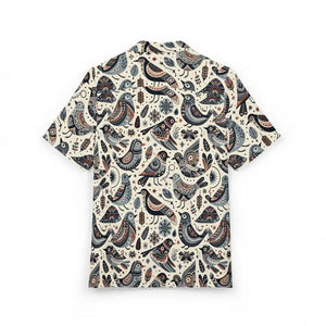 Vibrant Birds Unisex Hawaiian Button-down Tropical Shirt - Dipaliz - Shirts