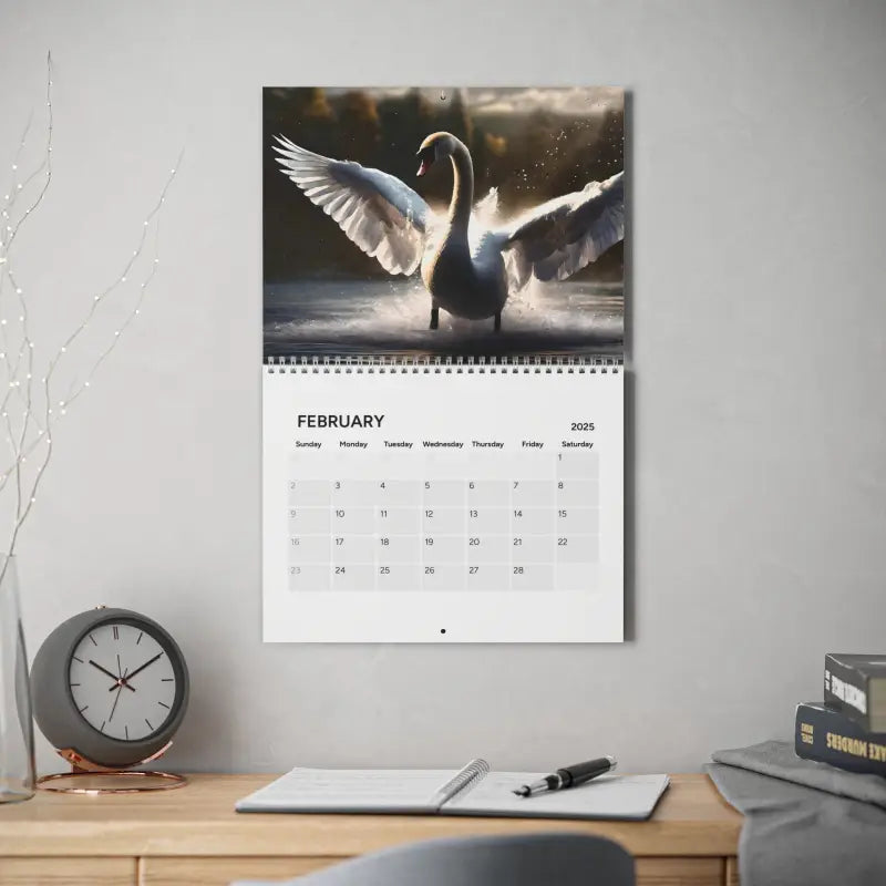 Birds Splashing 2025 Wall Calendar: Dive Into Fashion Trends - 10.8’’ x 8.4’’ / Semi Glossy Calendar