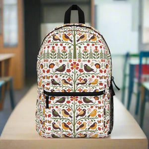 Ultra-light Backpack Birds on a Tree Spun Polyester Dipaliz - Backpacks