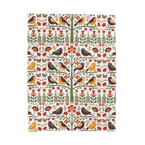 Tree Blanket - Cozy Birds Plush Velveteen - Dipaliz - Blankets