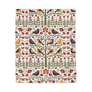 Tree Blanket - Cozy Birds Plush Velveteen - Dipaliz - Blankets