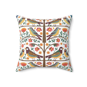 Birds on a Tree Throw Pillow – Polyester - Dipaliz - Pillows