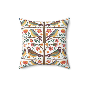 Birds on a Tree Throw Pillow – Polyester - Dipaliz - Pillows