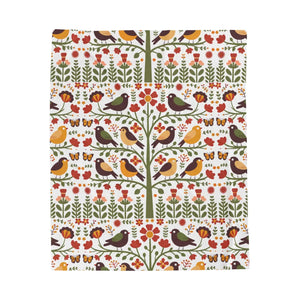 Tree Blanket – Cozy Birds Velveteen - Dipaliz - Blankets