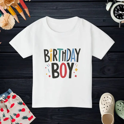 Celebrate in Style: Birthday Boy Heavy Cotton Jersey Tee - White / 2t Kids Clothes